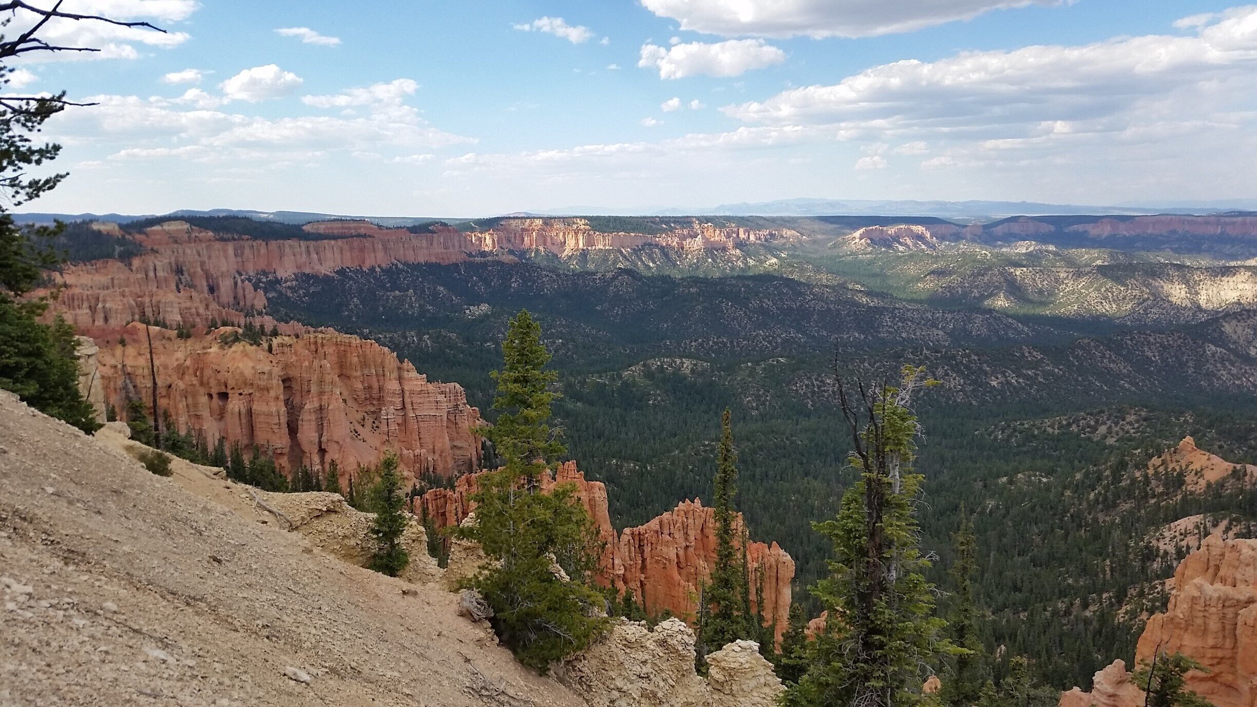 Yovimpa Point overlook, Bryce Canyon National Park. We recommend driving to this point at the bottom of the park map first. Start your visit here, then turn the map upside down so that north is up. Otherwise the map is confusing. And this beautiful view would be less impressive after all the views of the spectacular Bryce main ampitheater. You can only appreciate so much awesomeness in a short period!
#BryceCanyon #NationalPark #scenicdrive
