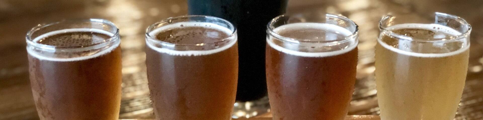 A very cool brewery in historic New Smyrna Beach. A flight for the husband and a stout for me. Are you all starting to sense a ‘theme’ in my craft brewery photos?