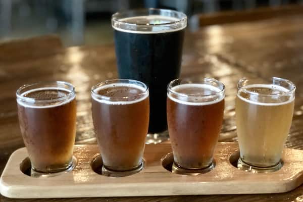 A very cool brewery in historic New Smyrna Beach. A flight for the husband and a stout for me. Are you all starting to sense a ‘theme’ in my craft brewery photos?