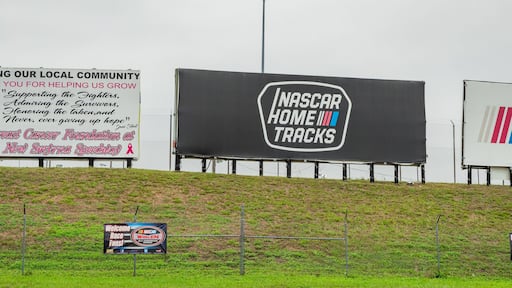 New Smyrna Speedway showing signage