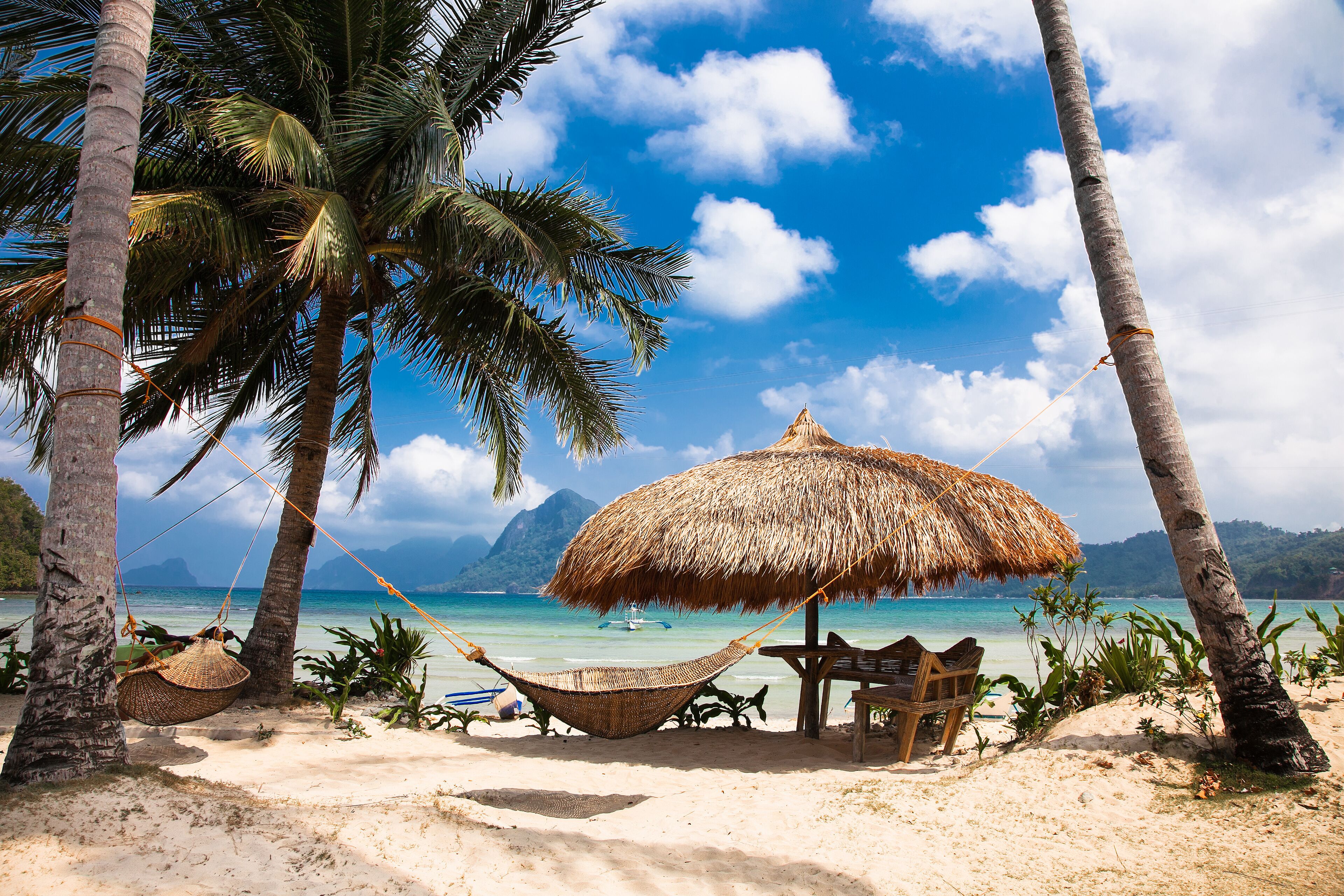 Incredible beauty of Marimegmeg  beach at Palawan,  Philippines.