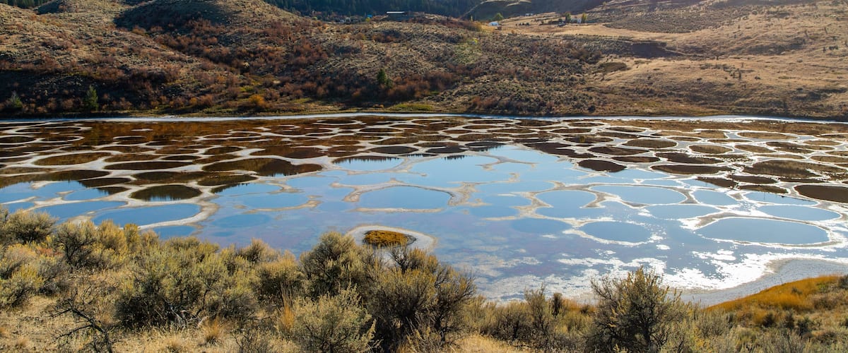 Spotted Lake featuring a lake or waterhole and tranquil scenes