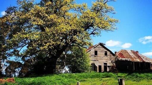 An old house at Raspberry Farm in Launceston, Tasmania