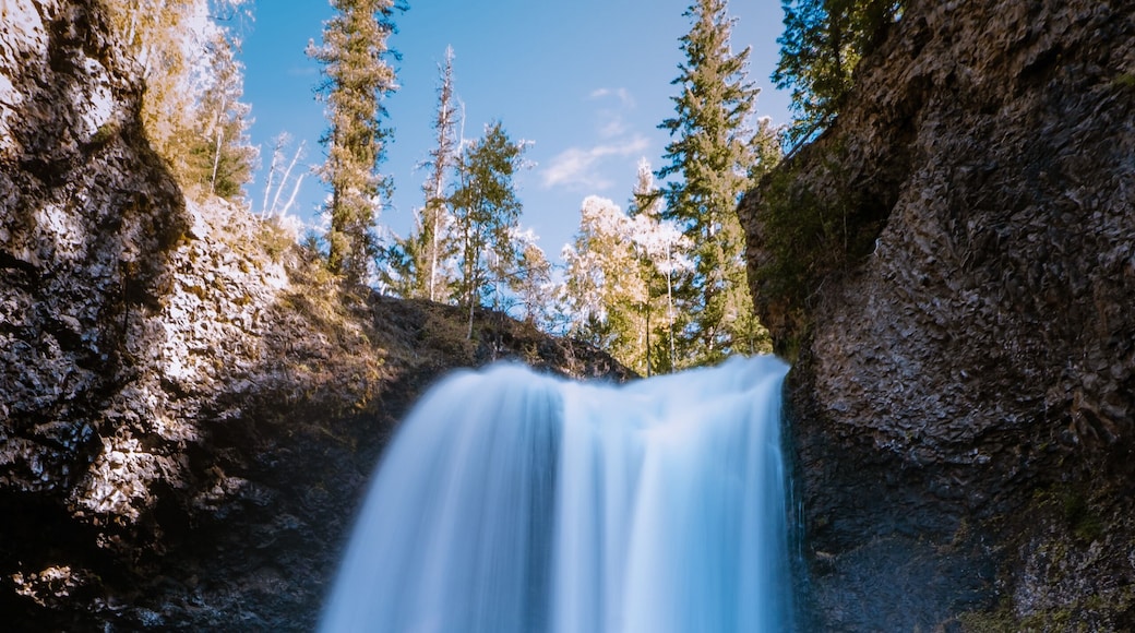 Moul Falls on Grouse Creek in Wells Gray Provincial Park in Canada