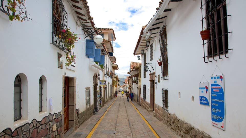 Cusco featuring street scenes