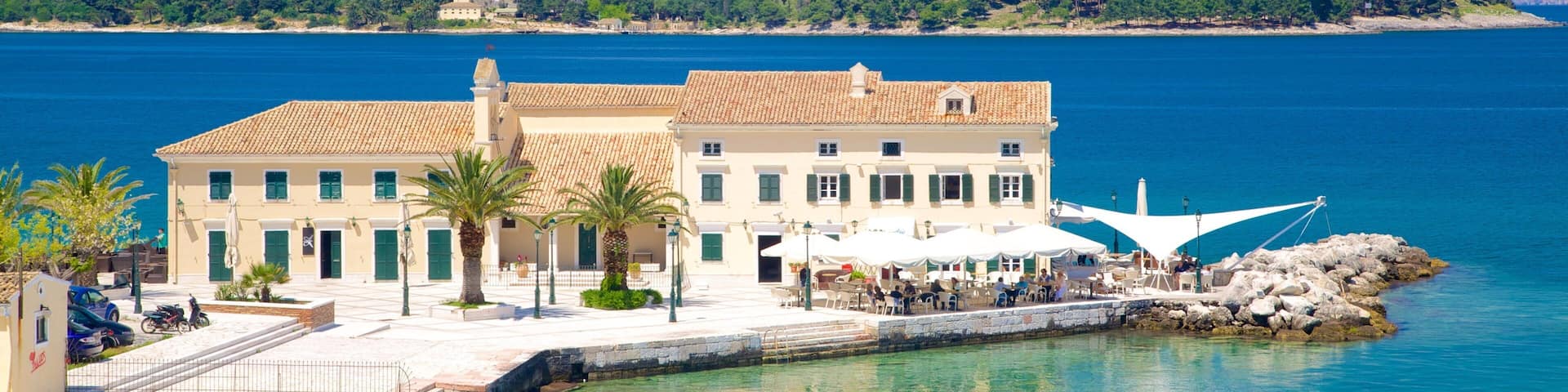 Port of Corfu featuring general coastal views