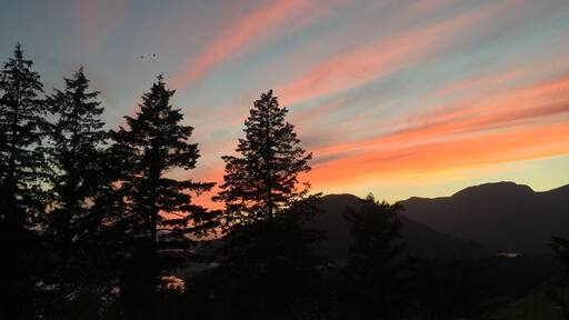 A beautiful sunset over the highlands.