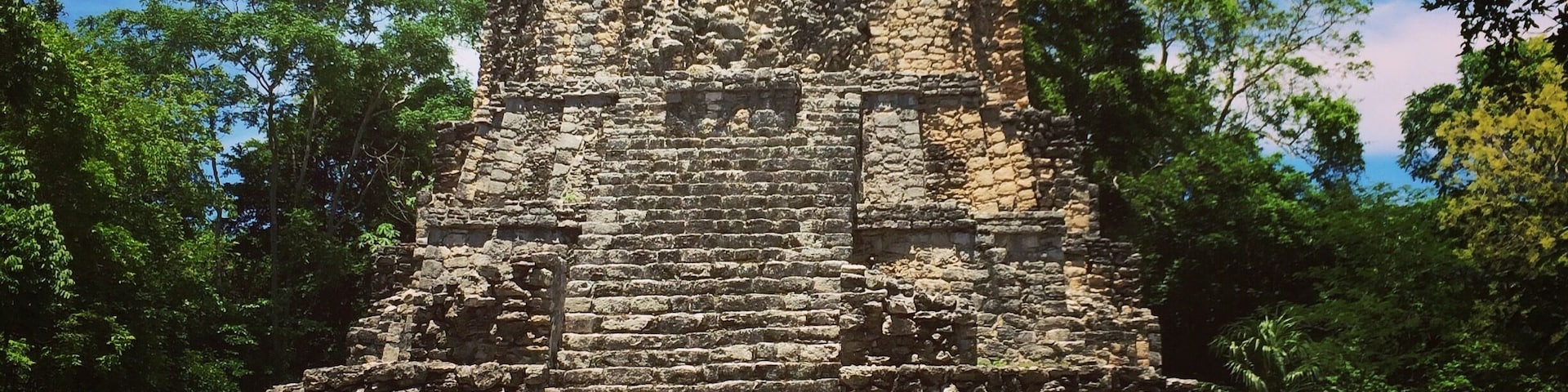 How is it possible that we had this entire archaeological park to ourselves today. Muyil #Mexico is stunning. Follow our six-week tour of the Mayan ruins on www.jauntingjen.com