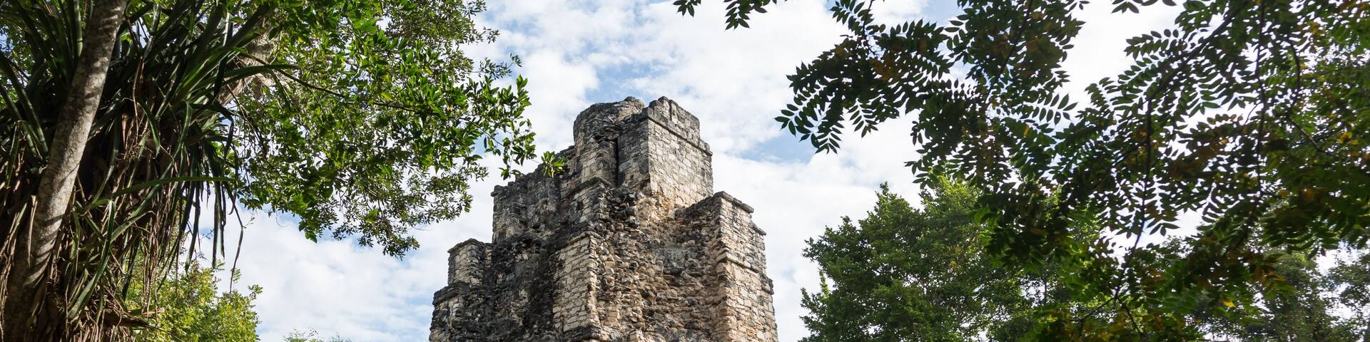 El castillo ruins of old Mayan Temple in Muyil, Quintana Roo, Yucatan peninsula, Mexico