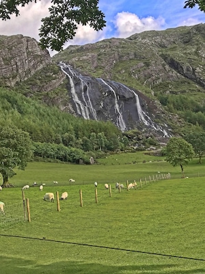 You have to pay a small fee to the farmer who owns this magnificent property but the hiking is spectacular and moderate