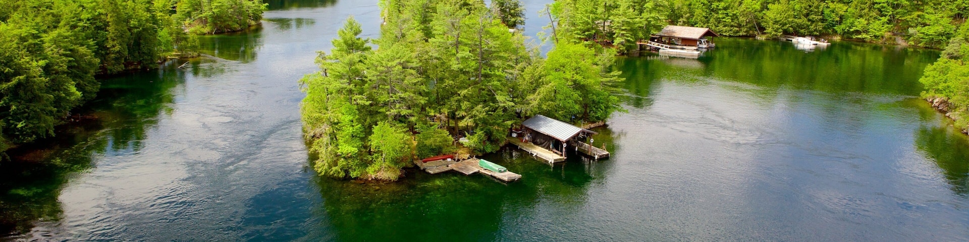 Thousand Islands featuring landscape views, wetlands and a river or creek