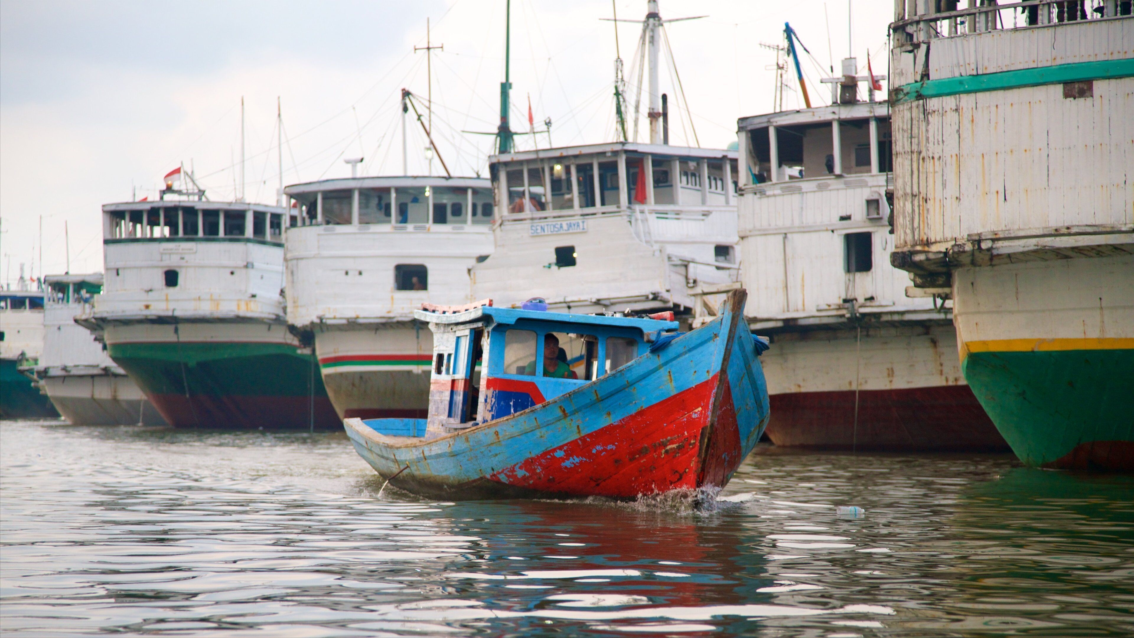 Sunda Kelapa ofreciendo una bahía o puerto y paseos en lancha