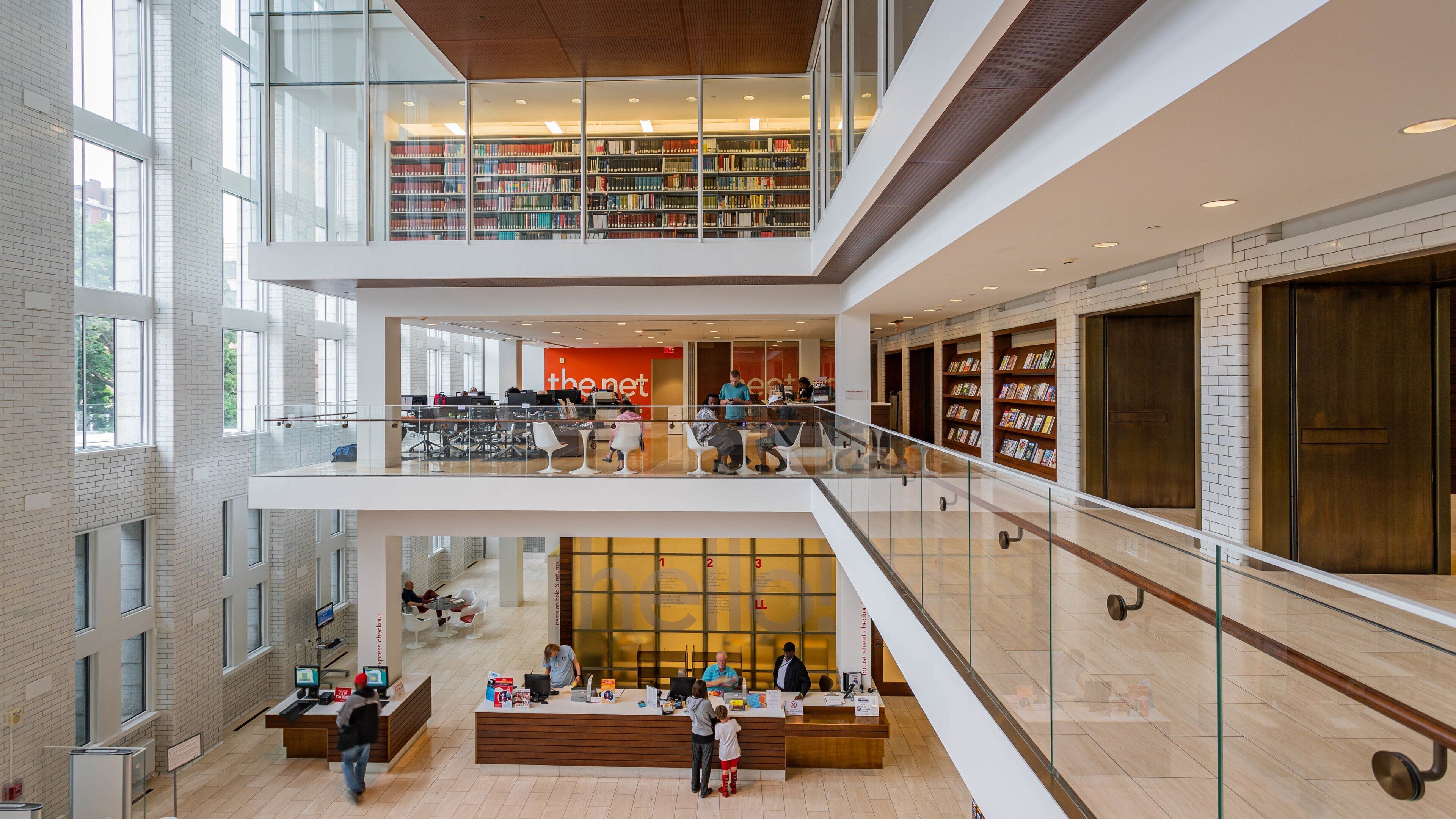 Central Public Library showing interior views