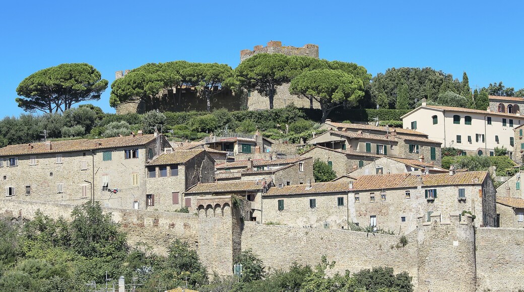 historical monuments street buildings, Castello, Tuscany, Marina di Grosseto, Castiglione Della Pescaia, Italy