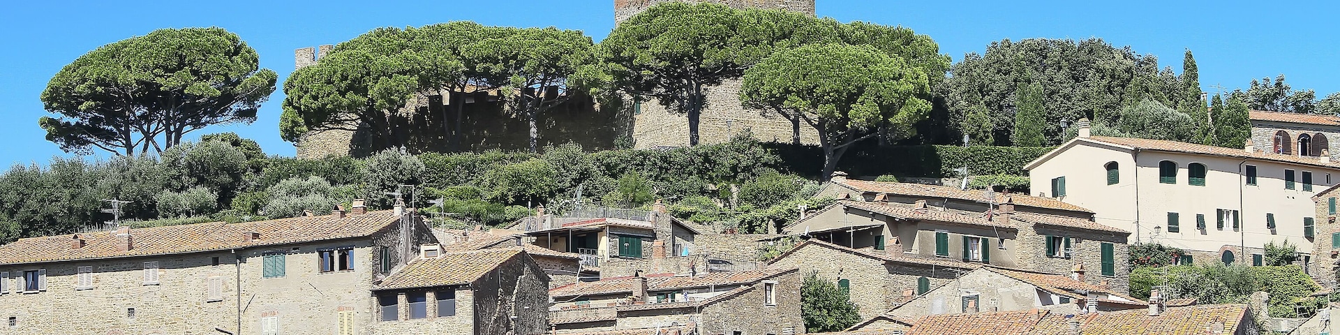 historical monuments street buildings, Castello, Tuscany, Marina di Grosseto, Castiglione Della Pescaia, Italy