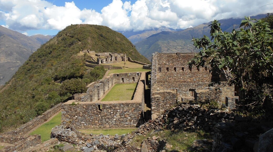Here are the ruins of the royal palace area of Choquequirao, Peru which we reached after 2 1/2 days of hiking. It is in the Sacred Valley area of Peru near Machu Picchu.