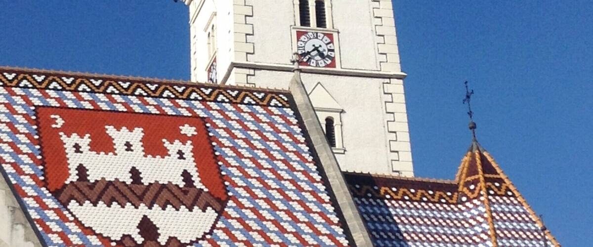 St. Mark's Church (Crkva sv. Marka) is a late-gothic church situated in old Zagreb, although the tower is of Renaissance style.
The roof is amazing, and features the Coat of Arms for Zagreb on the sourthern side (pictured) in addition to the Triune Kingdom of Croatia, Slavonia and Dalmatia (not pictured).
#architecture
