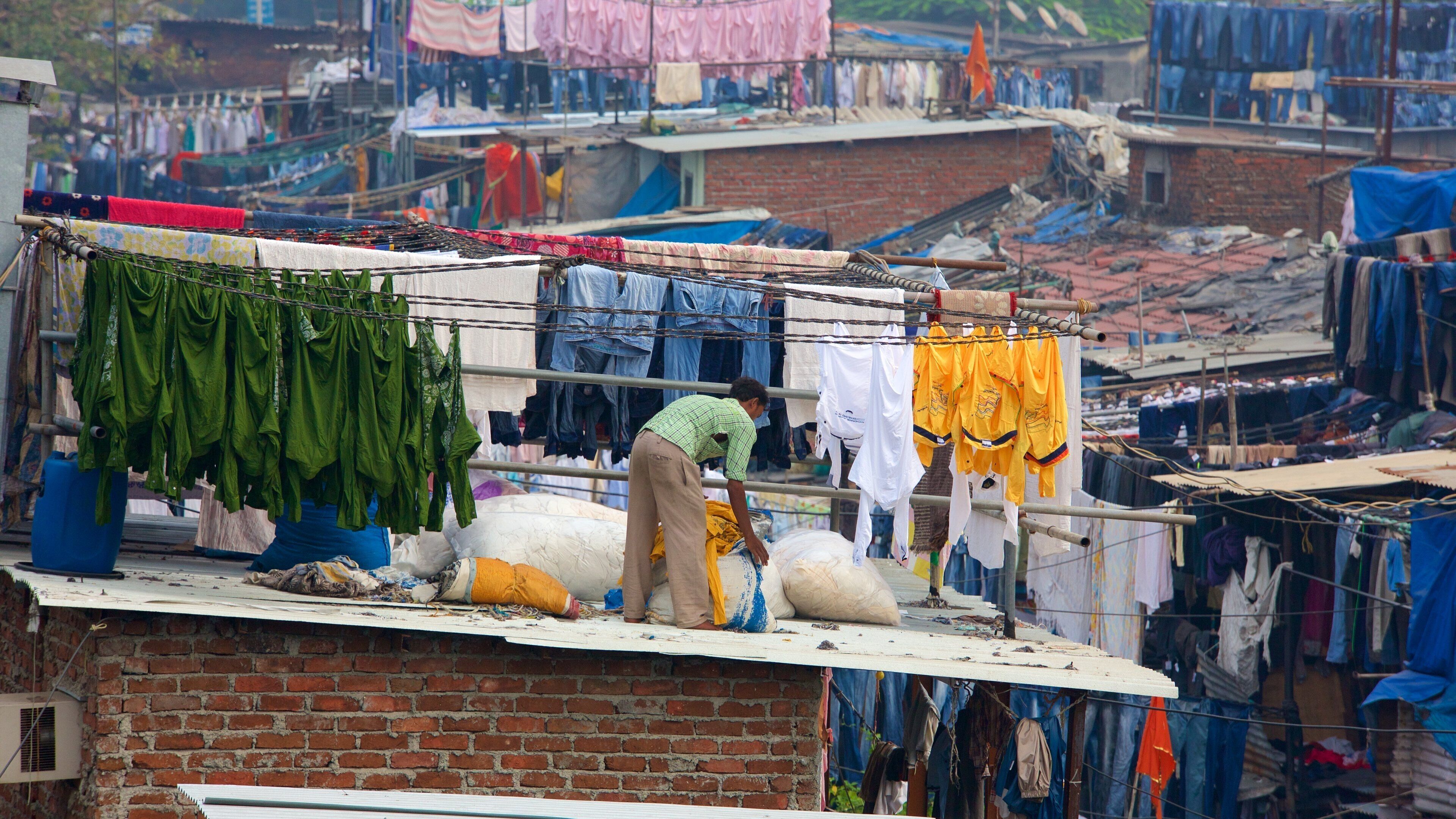Dhobi Ghat som viser en by