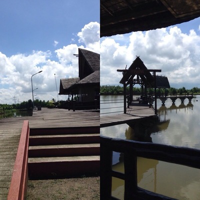 This is in Punong Restaurant in Tagum City, Davao del Norte, Philippines. We ate here last June this year. It is said to be one of the best restaurants in the city. Underneath the restaurant, there are different kinds of fishes which you can catch, pay the acquired amount, and cook it there or you can just buy a food there which they'll be the one to cook. You have to try it when you leave/go to Tagum City. The air is so cold and it has many trees. The foods are affordable. Try it!! :))
