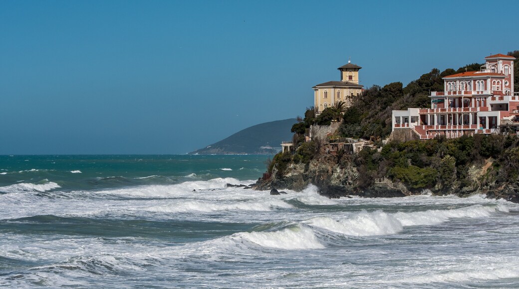 Stormy sea and big waves in Castiglioncello