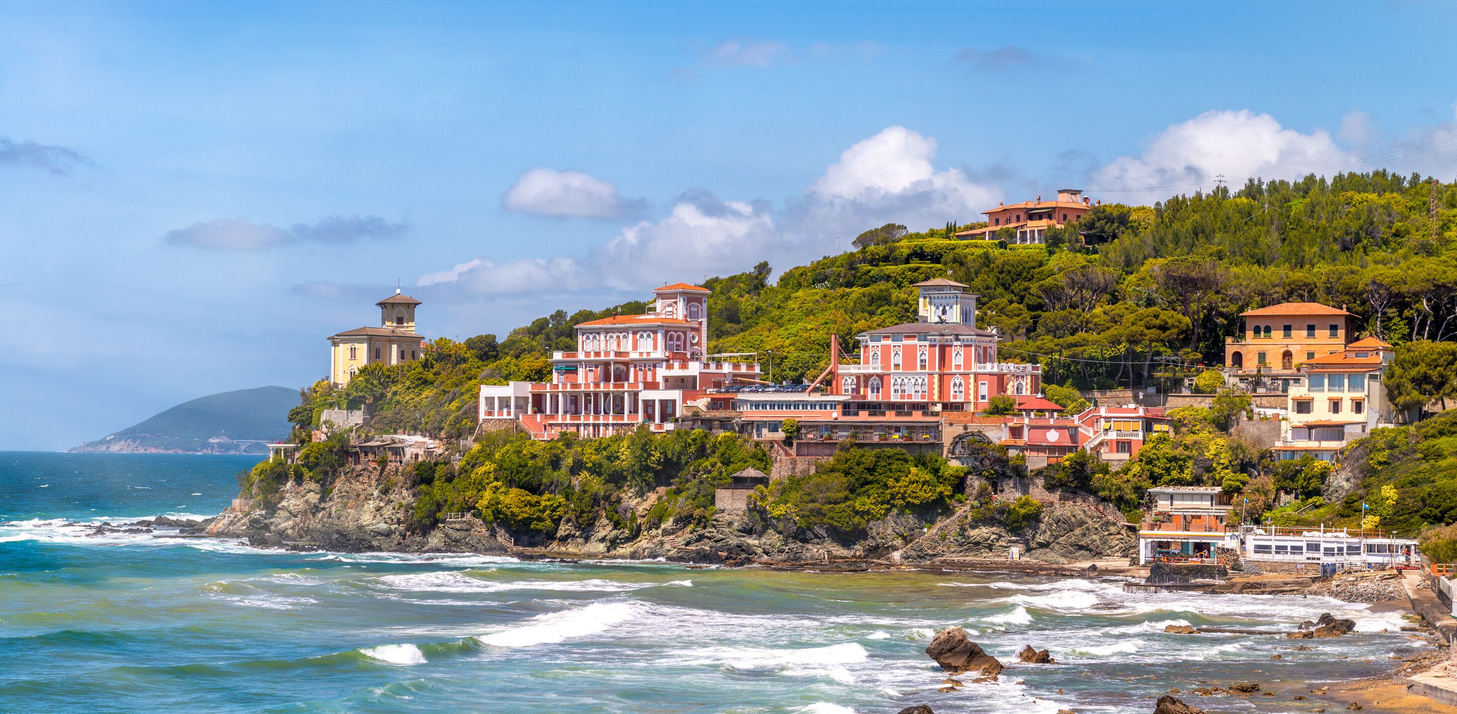 Castiglioncello, Italy. Beautiful seascape on a sunny spring day