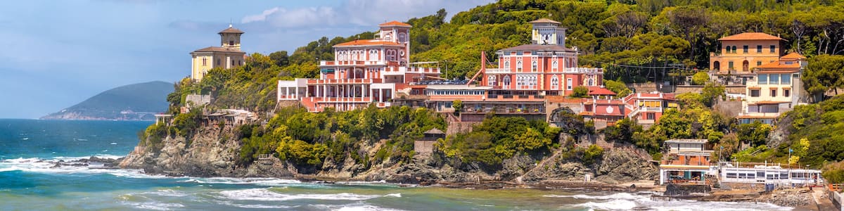 Castiglioncello, Italy. Beautiful seascape on a sunny spring day