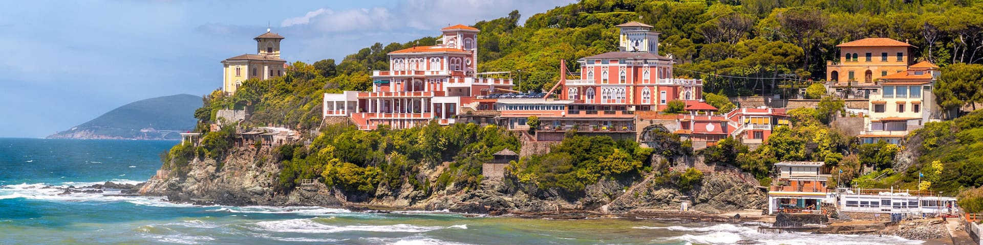 Castiglioncello, Italy. Beautiful seascape on a sunny spring day