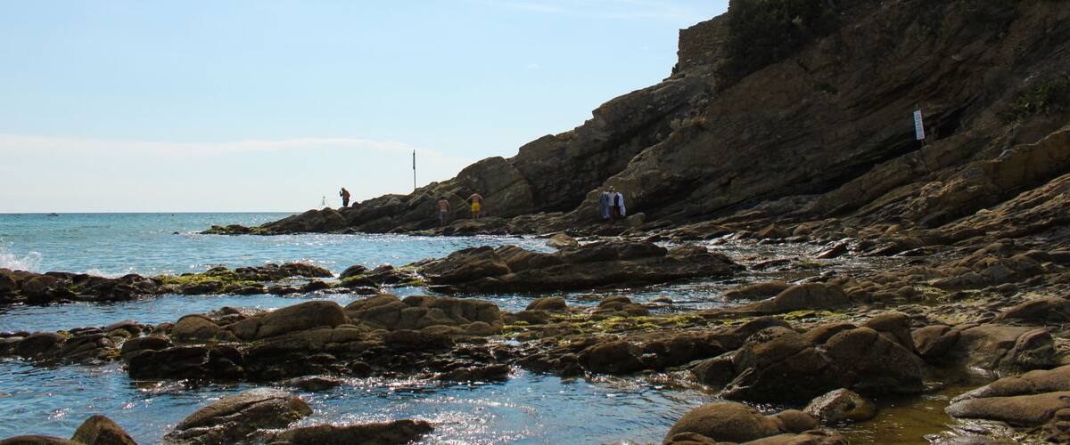 Cliff on the sea. Le Rocchette Tuscany Italy.