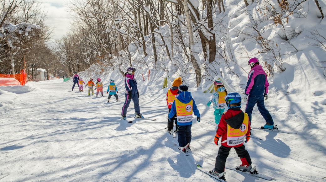 Mount Moiwa which includes snow skiing and snow as well as children