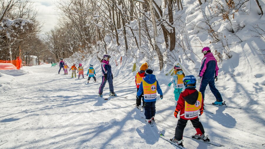 Mount Moiwa which includes snow skiing and snow as well as children