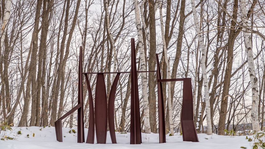 Sapporo Art Park which includes snow and outdoor art