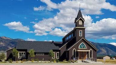 Catholic church in #StarValley WY. Looks Scandinavian to me. #StunningStructures