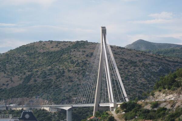 View of the bridge from the Dubruvnik cruise port
-2013