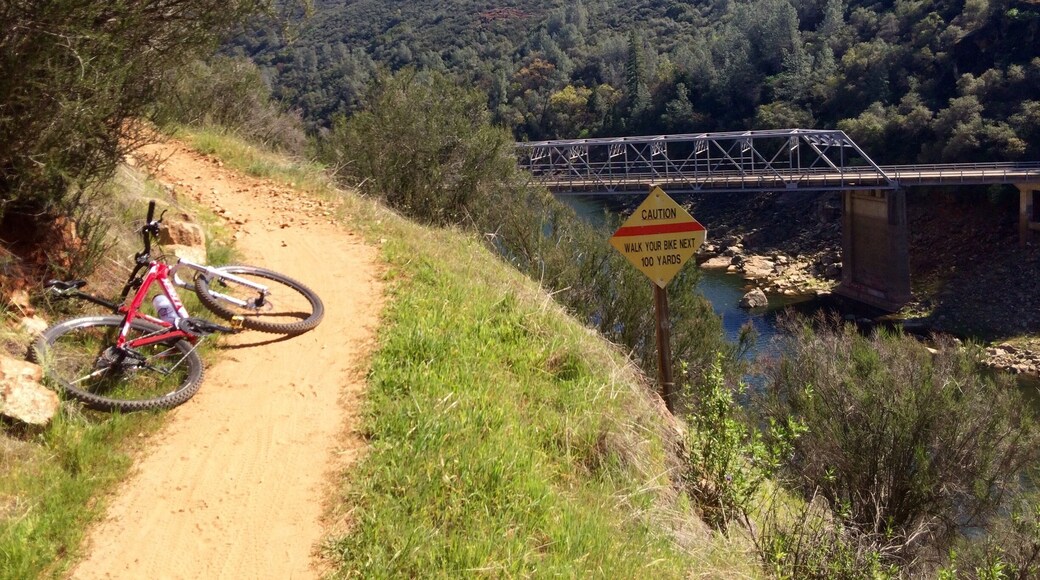 🚴🏽One of the top MTB trails in the Folsom-Sacramento area. Not for beginners. This sign ain't no joke!💥