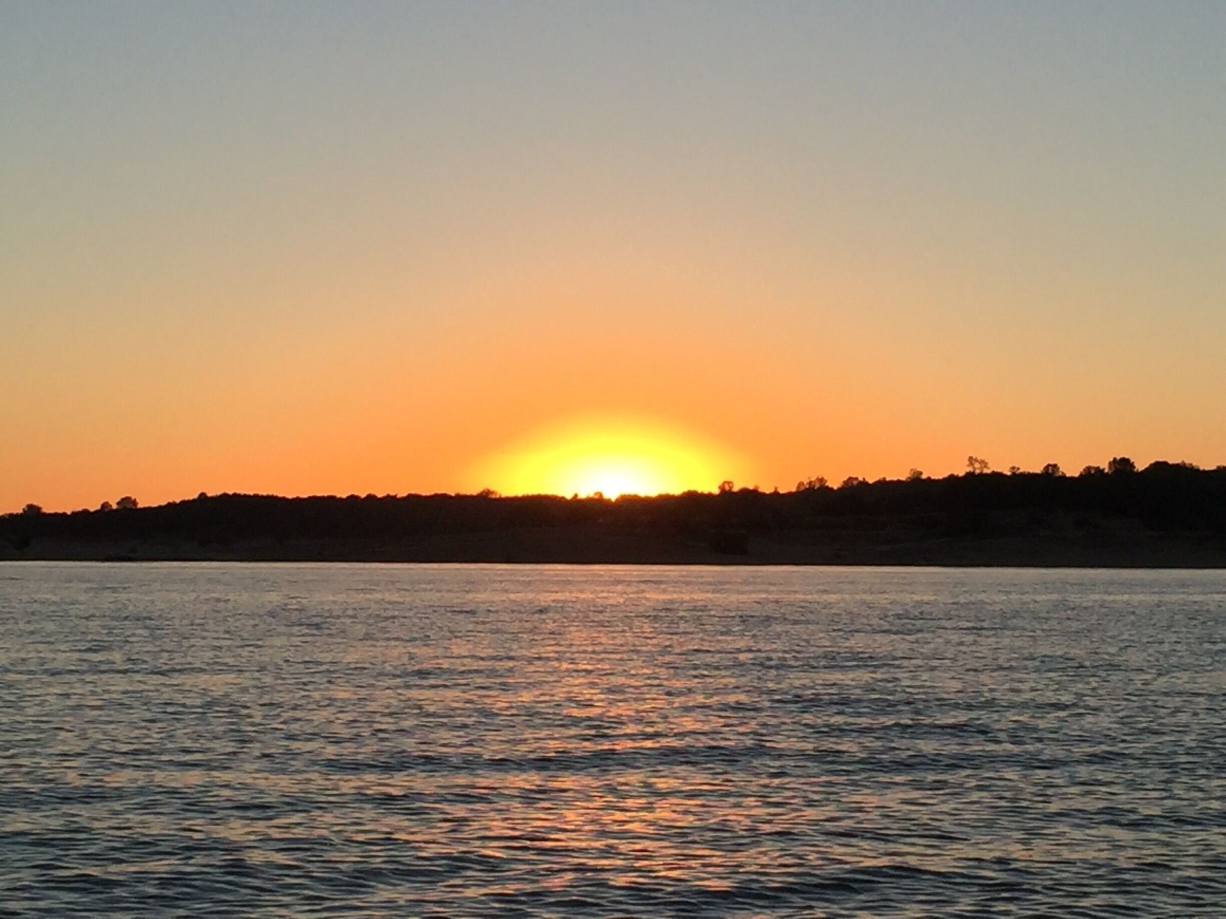 Beautiful sunset on Folsom Lake.