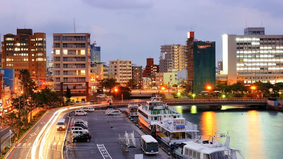 Naha, Okinawa, Japan Cityscape at Tomari Port