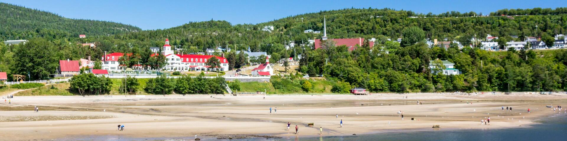 City of Tadoussac, Quebec, Canada view from the pier.