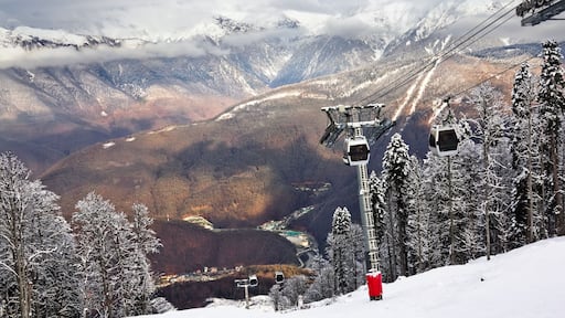 ski lift in Sochi Krasnaya Polyana