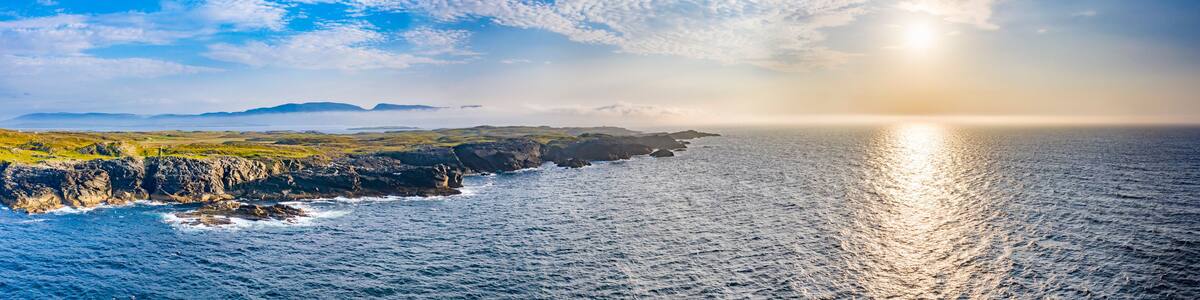 Aerial view of the coastline at Daros in County Donegal - Ireland.