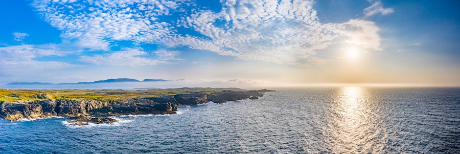 Aerial view of the coastline at Daros in County Donegal - Ireland.