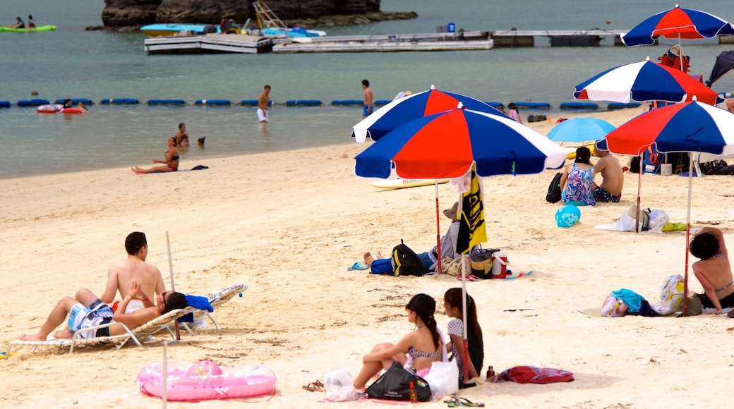 Araha Beach which includes a beach