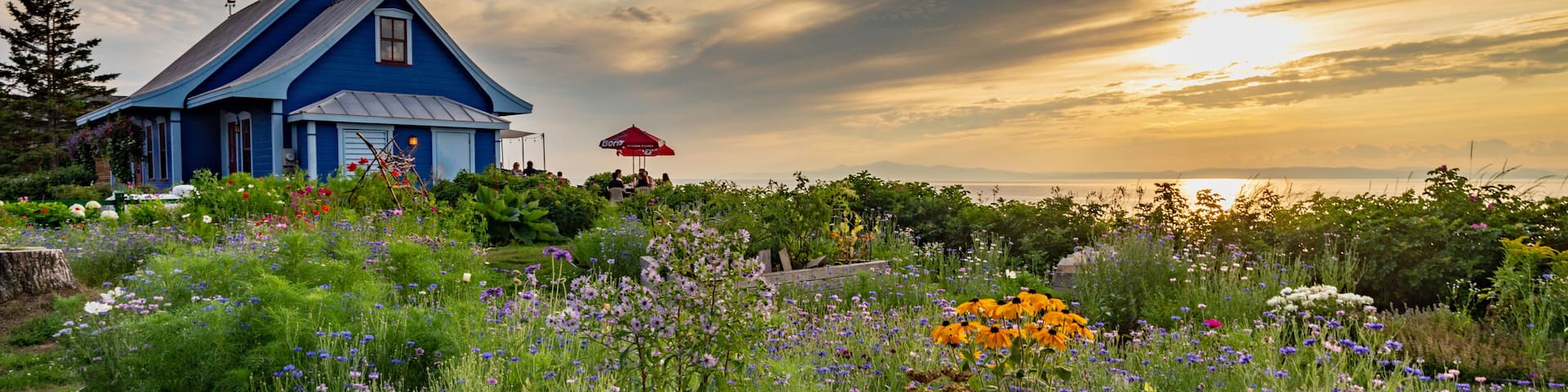 Flower garden in Kamouraska, Quebec