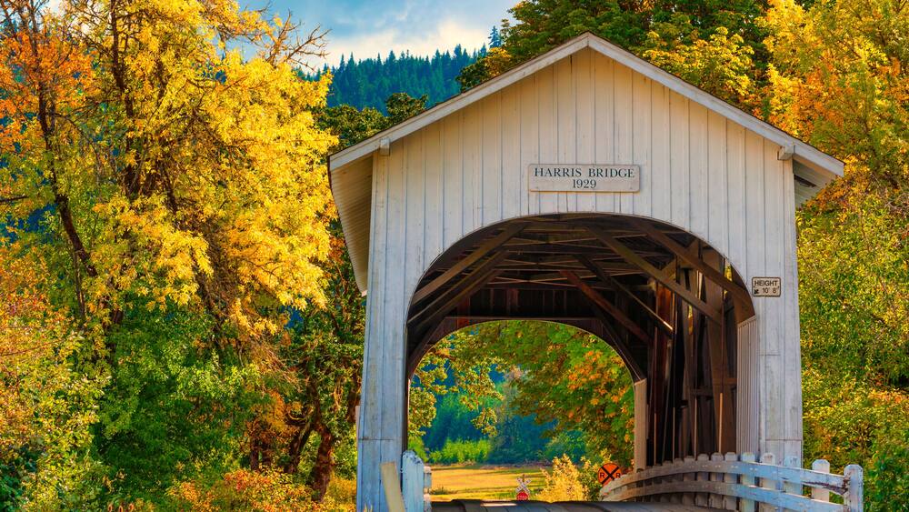 Harris Covered Bridge in Philomath, Oregon