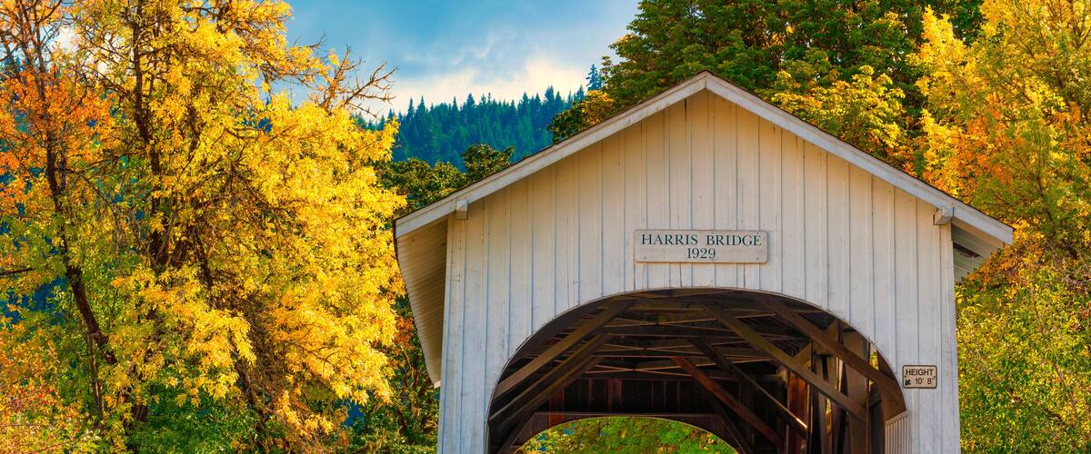 Harris Covered Bridge in Philomath, Oregon