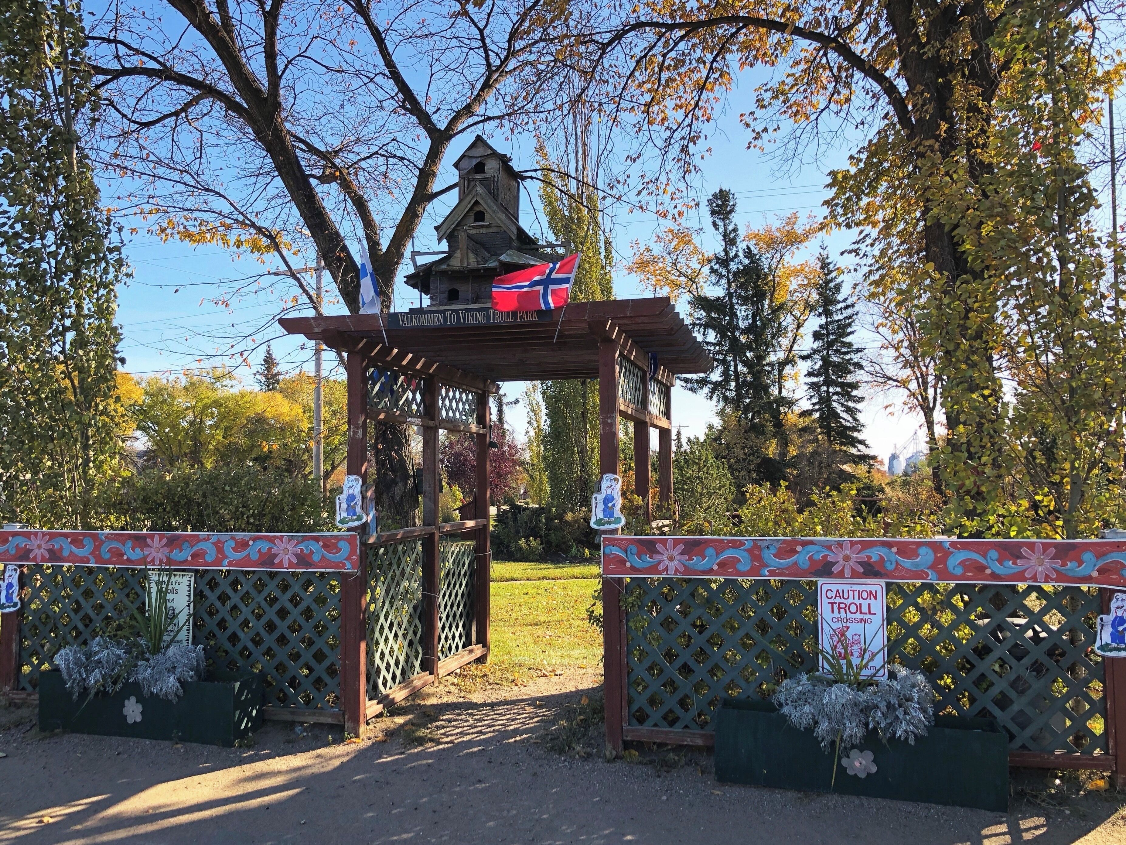 The Viking Troll Park. Viking was settled in 1909 by Scandinavian settlers; Sivert Hafso and Ole Sorenson from Norway. (October 2019)

#Local Secrets #MyBackyard