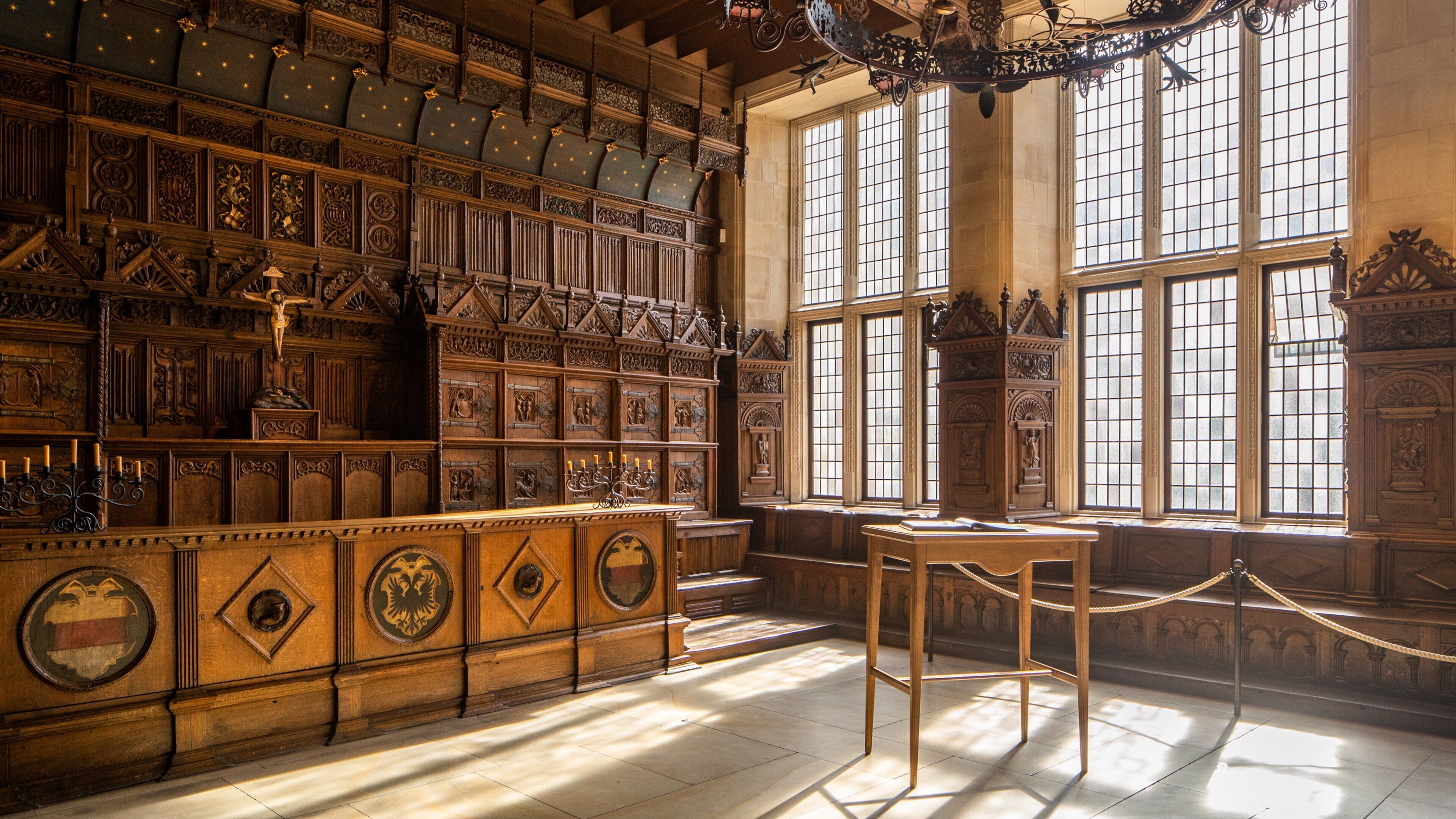 Peace Hall featuring heritage elements and interior views