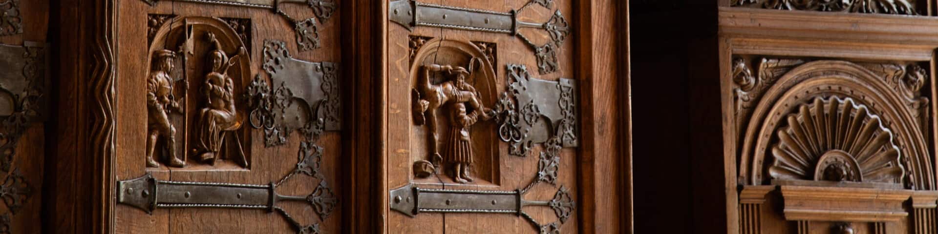 Peace Hall showing heritage elements and interior views