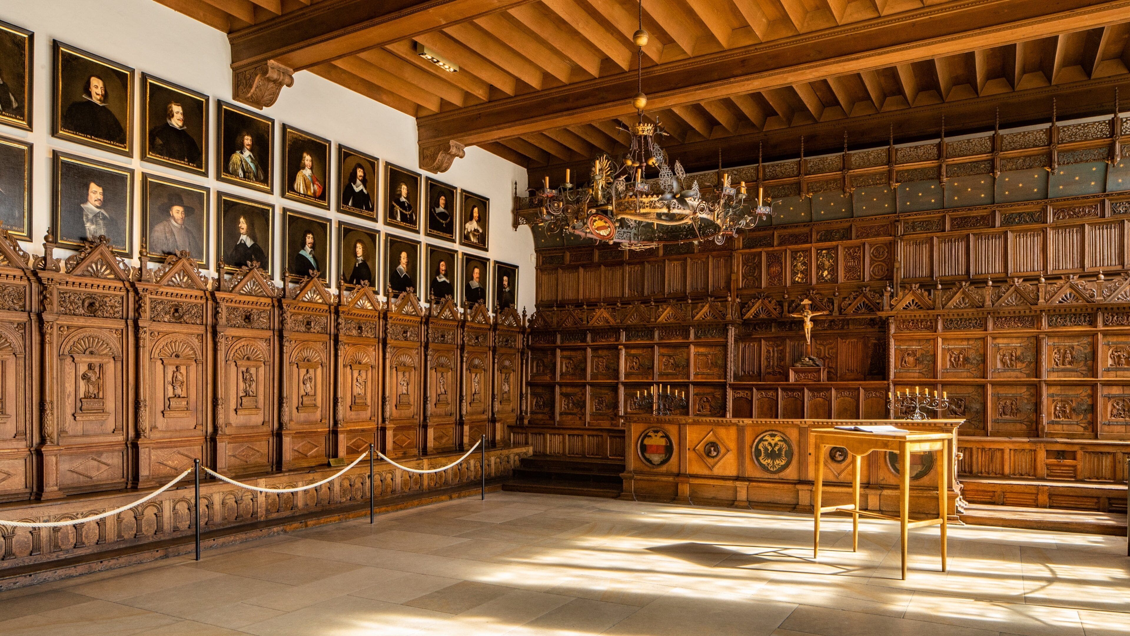 Peace Hall which includes interior views and heritage elements