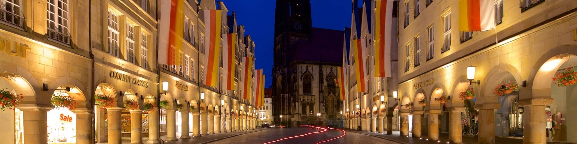 St. Lambert\'s Church which includes heritage elements, heritage architecture and night scenes