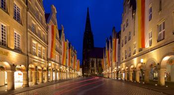 St. Lambert\'s Church which includes heritage elements, heritage architecture and night scenes